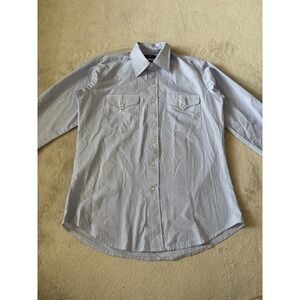 Flying R Ranchwear Men's 15.5/34 Cross Dye‎ Blue Pearl Snap Long Sleeve Shirt